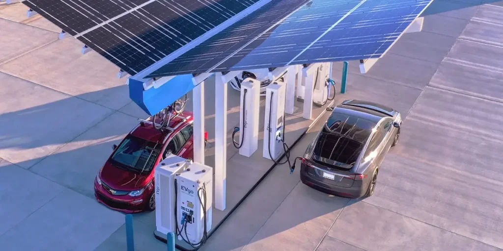 solar panels to charge a tesla