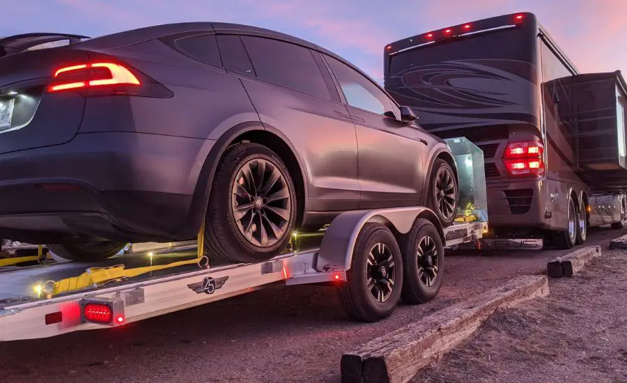 can you flat tow a tesla 4