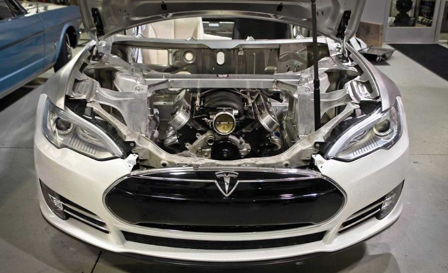 where is the engine in a tesla 1